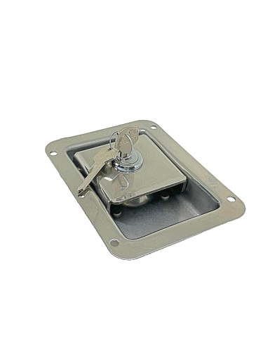 Fechadura Inox Porta Bau Maleiro Furgão bagageiro Motor Home Onibus