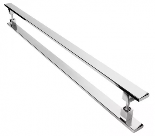 Puxador Porta Pivotante Barra Chata 80 CM Polido