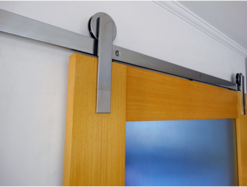 Kit Porta de Correr Roldana Aparente Inox