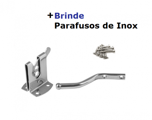 Fecho Trinco Tipo Papagaio Mahler de Portão Inox Mahler Ref 98