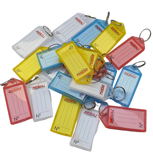 20 Pç Chaveiro Plaquinha Organizador Identificador Chave