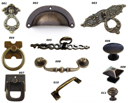 Puxador Colonial para Móveis Rustico